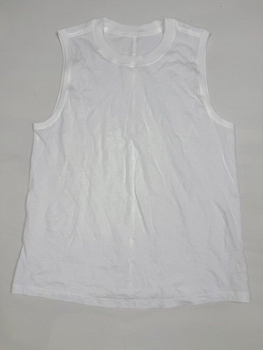 Lululemon All Yours Cotton Tank White Crew Neck Approx 10-12